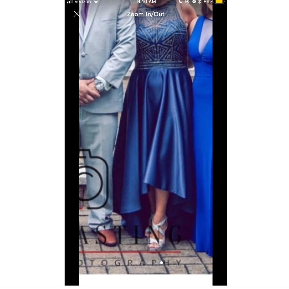 Navy Blue Dress (high-low)